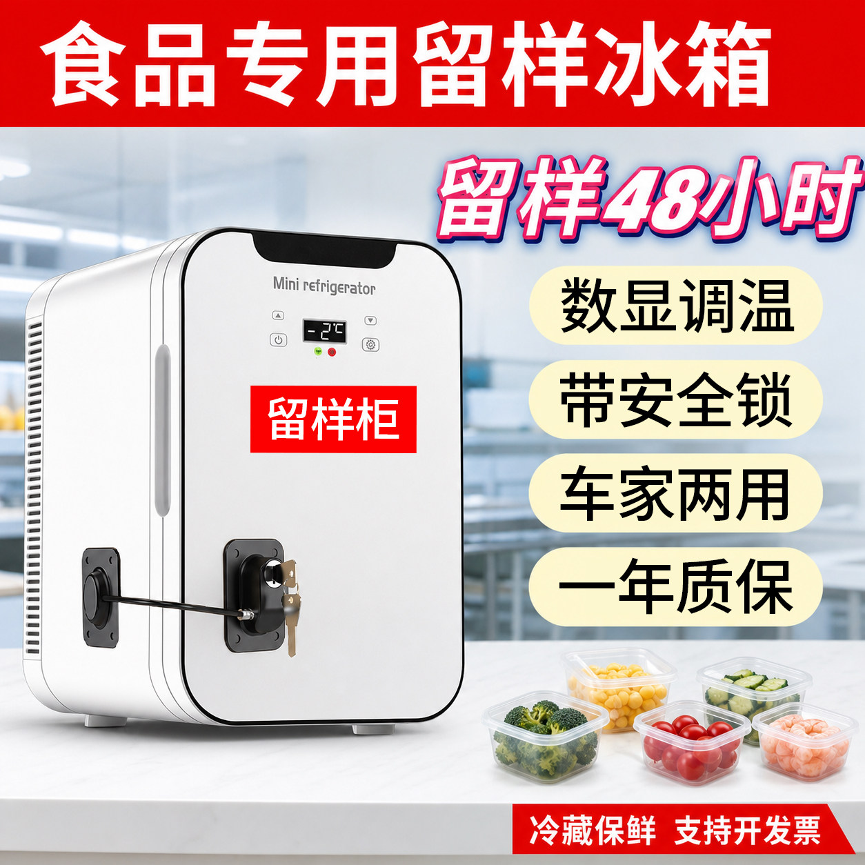 学校幼儿园食品留样冰箱专用留样柜小型托管食堂饭店菜品冷藏存样