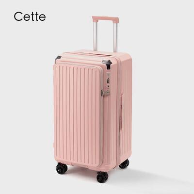 高档CETTE025新款侧开 0盖行李箱女2寸大容2量登机拉杆密码箱旅行
