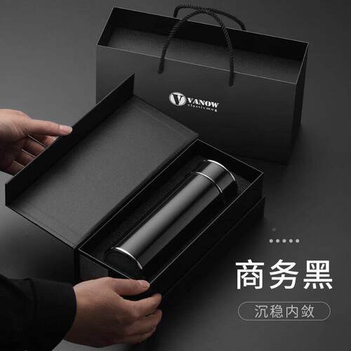 高档Vna锈ow高端合金保温杯士新款316不钢男茶杯商务定制雕刻