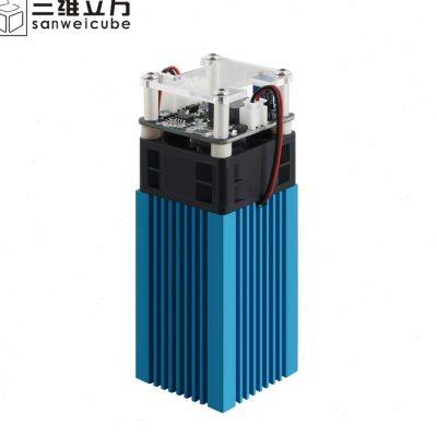 DIY大功率激光头 450nm 5.5W定焦蓝光切割激光模组桌面雕刻机专u.