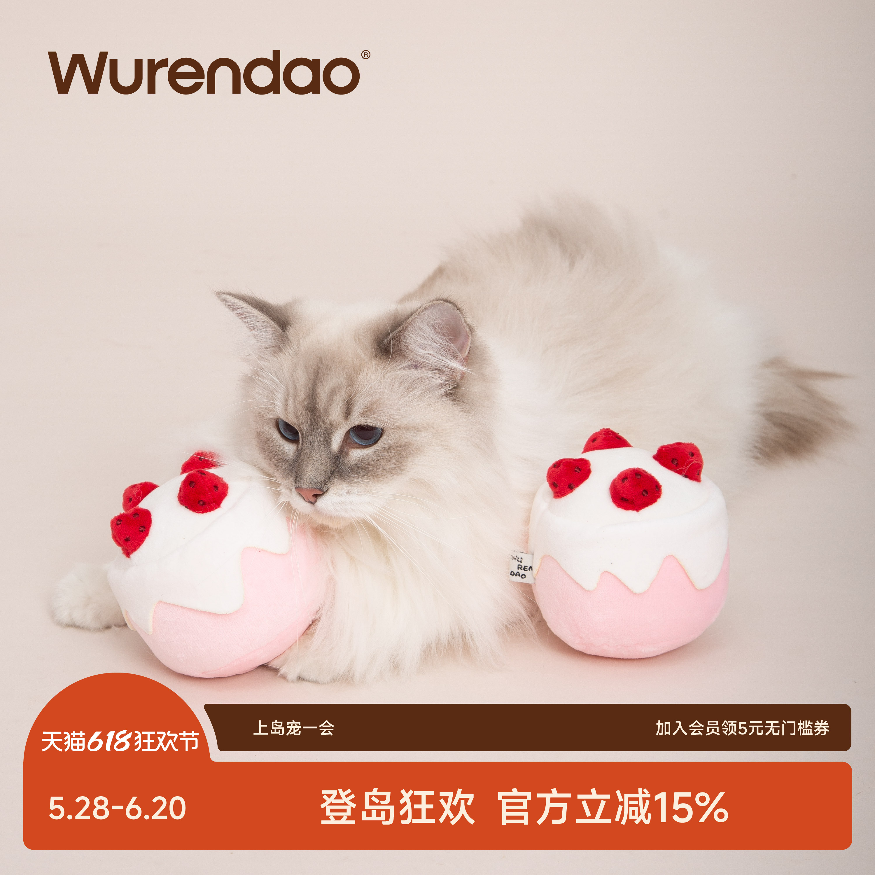 WURENDAO逗猫棒生日蛋糕玩具