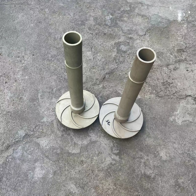 立式液下泵叶轮杆喷淋塔耐腐蚀排污泵耐磨套塑料PP槽内化工泵配件