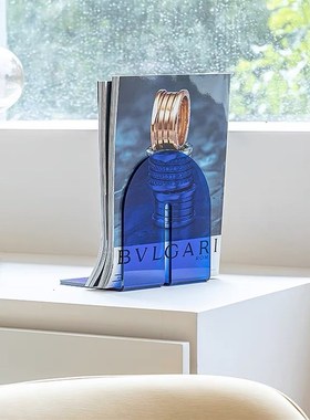 亚克力书立加厚透明L型书挡板学生桌面家用简约书靠图书馆书架用