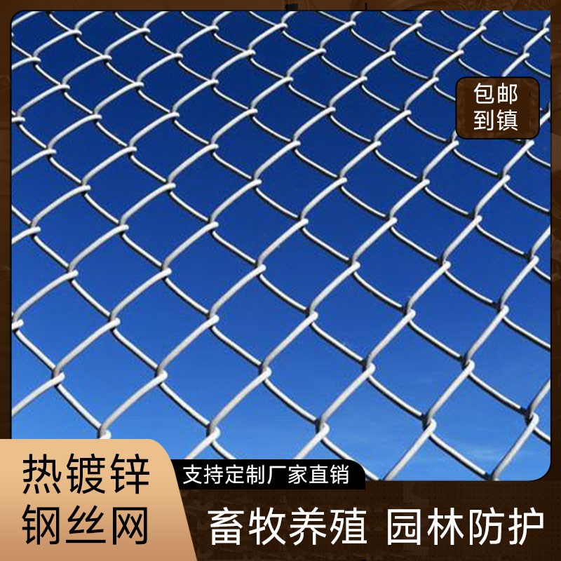 热镀锌铁丝网勾花网圈地圈山护栏网防护网养狗牛羊猪钢丝网围栏网