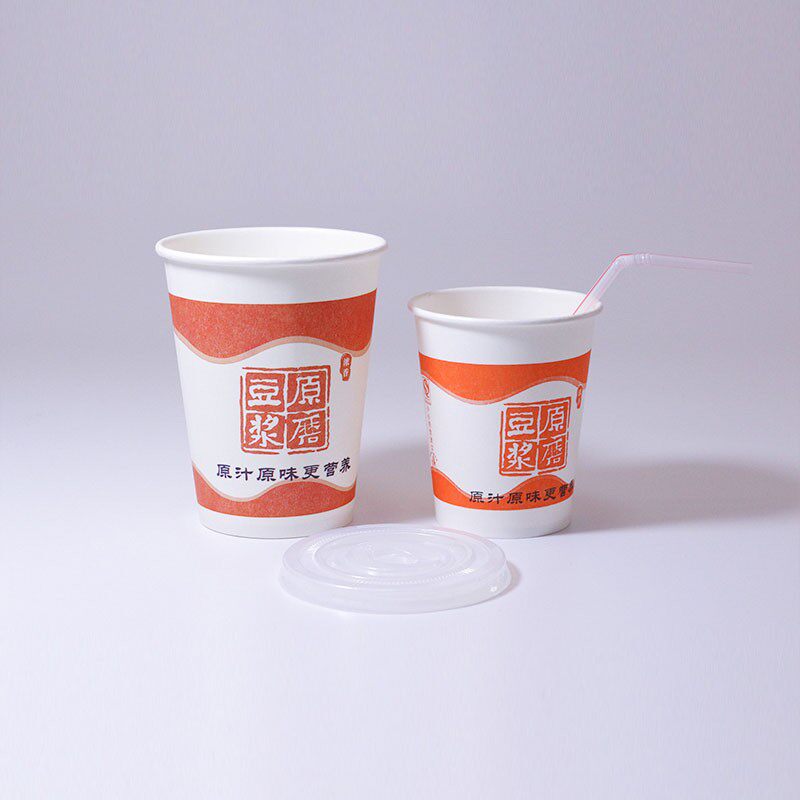 一次性豆浆杯带盖原磨纸杯豆浆杯商用粥杯1000只包邮