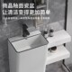 立柱盆一体岩板台面卫生间洗脸盆户外阳台酒店陶瓷洗手盆镜柜套装