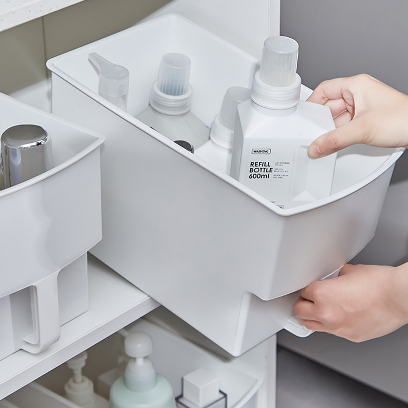 精选厨房家用日式手提餐具收纳盒大容量橱柜杂物整理盒桌面零食储,收纳整理,桌面收纳盒,淘宝优惠券,粉丝福利购,淘宝优惠卷