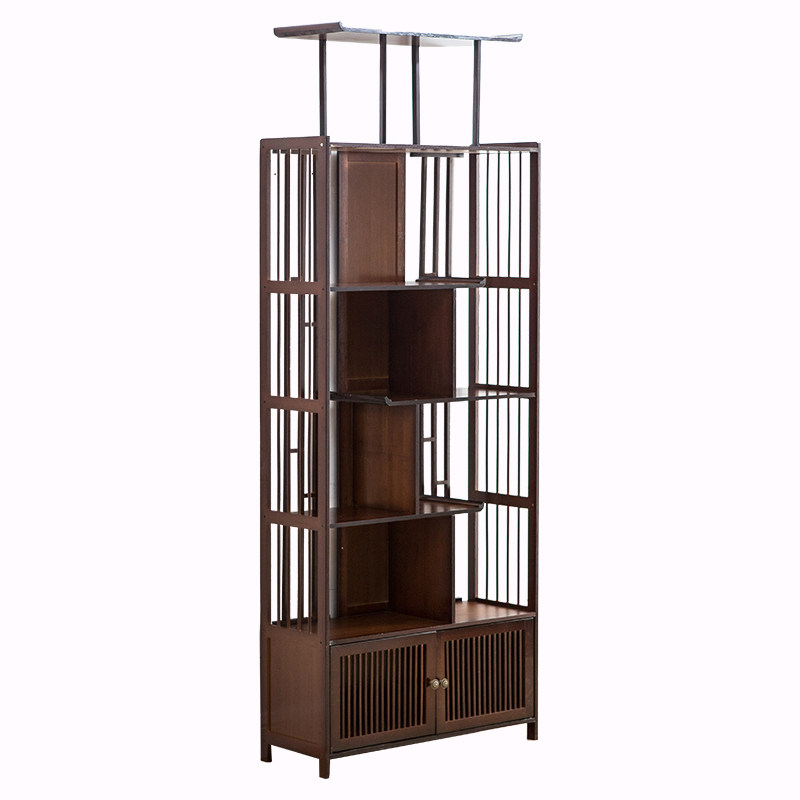 博古架实木中式多宝阁小摆件古董架茶叶柜子茶具展示柜茶室置物架