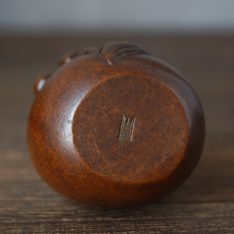 苏工精品铜寿桃寿星镇纸文镇书压铜茶宠茶玩可养书桌茶桌摆件厂价