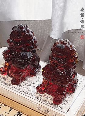 新中式样板房间摆件售楼处会所书房书桌全案组合字画套装笔架卷轴