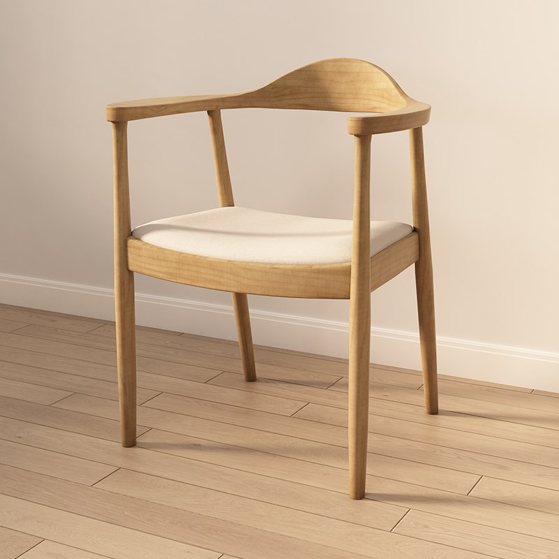 实木椅子现代简约家用餐椅客厅卧室书房书椅电脑椅单人售楼处客椅