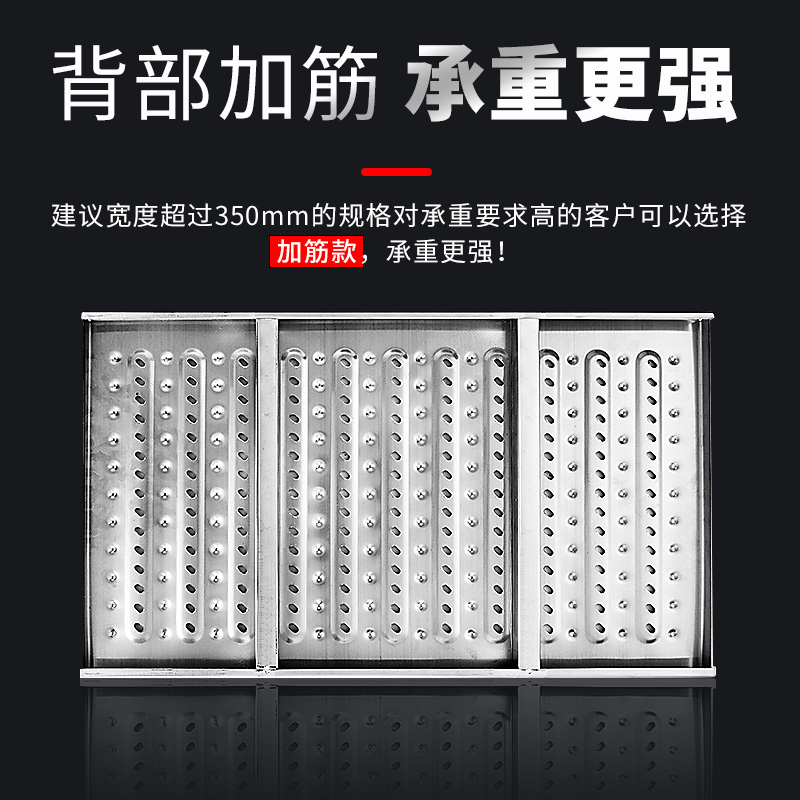 不锈钢地沟盖板304厨房水沟盖板201下水道地沟加厚篦子排水沟盖板