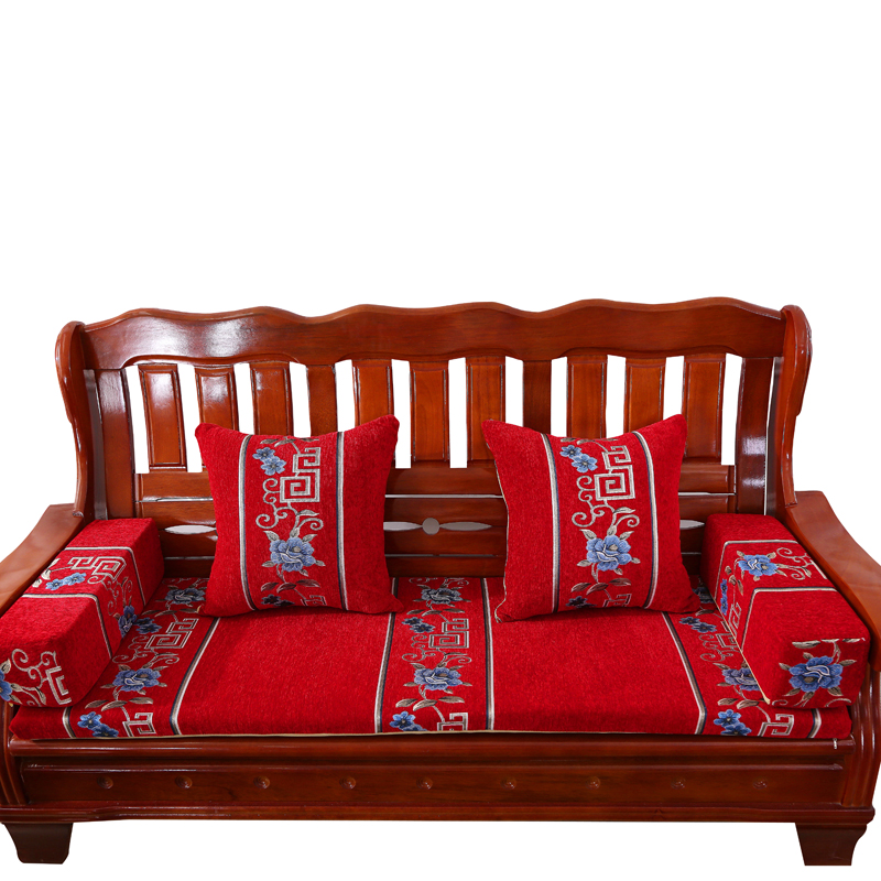 老式木头沙发垫三人座1.5/1.6/1.7/1.8,1.9m2米长红实木沙发坐垫