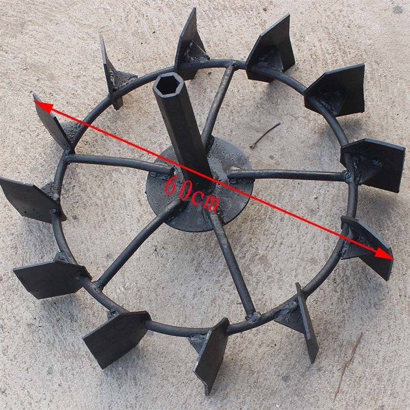 微耕机行走轮微耕机配套农机具防滑小铁轮耕地机行走轮配件爬行轮