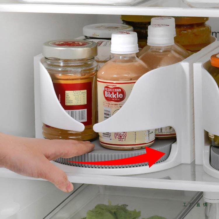 冰箱饮料整理调味调料旋转盘收纳盒瓶神器厨房瓶子料置物架罐转盘