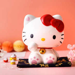 hellokitty招财猫储蓄罐可存可取钱陶瓷摆件存钱罐送女生生日礼物