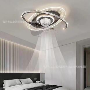 2025年新款吸顶摇头风扇灯卧室一体灯扇现代亲奢儿童房吊扇灯