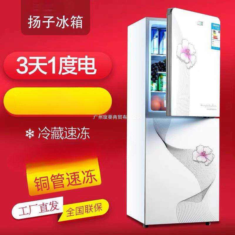 扬子电气小冰箱小型双开门家用冷冻冷藏出租房宿舍节能省电