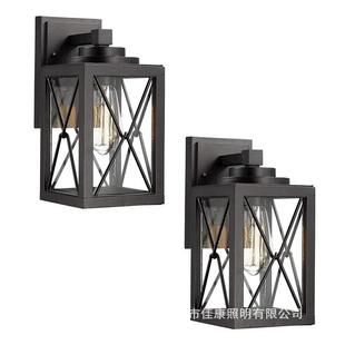 壁灯 ebay铁艺防水黑色户外新款 复古壁灯美式 工业风亚马逊新款