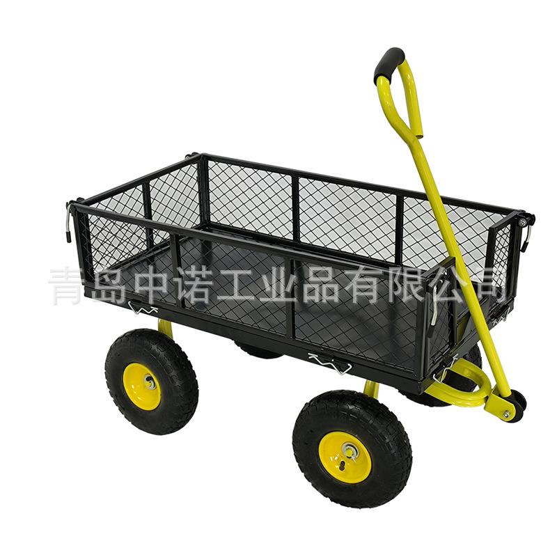 花园用品花园手推车花园网车四轮板车 平板网架板车 户外海滩拖车