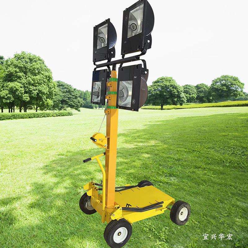 威克款小推车式移动照明灯塔便推升降照明车工地施工应急发电机灯