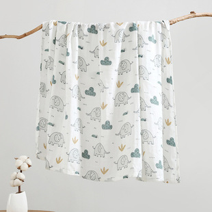 冷感浴巾单产房包婴儿竹纤维纱布包巾包被新生儿夏季 双层毯襁褓巾