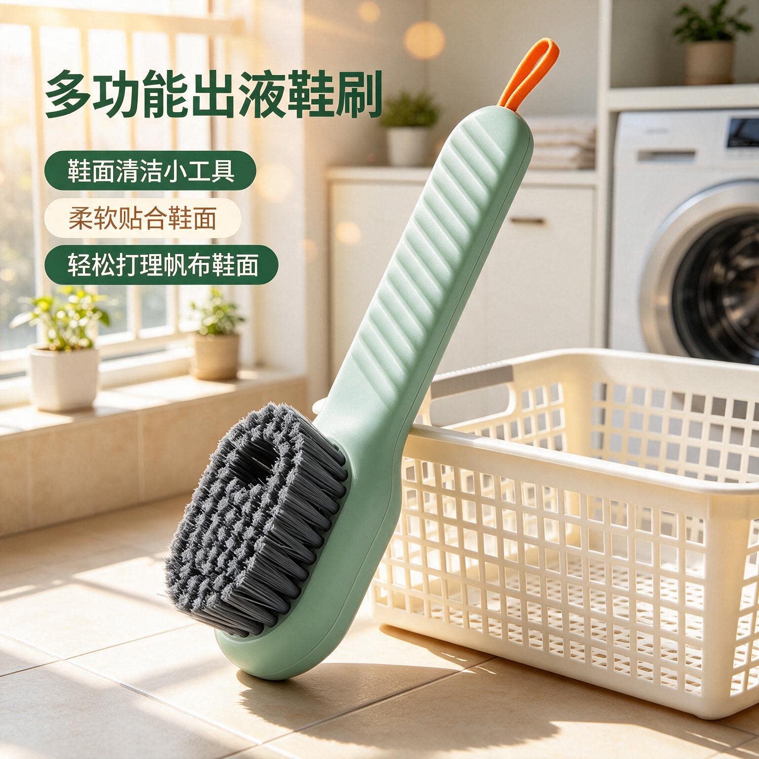 加液鞋刷多功能洗鞋刷子家用按压式出液软毛洗衣清洁刷不伤鞋神器