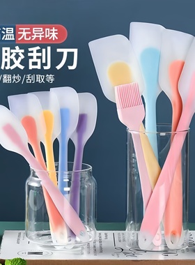 耐高温家用一体式硅胶软刮刀食品级烘焙奶油铲子蛋糕抹刀搅拌工具