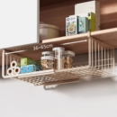 桌下收纳架置物架宿舍挂篮好物书桌下挂衣柜分层隔板桌面挂架神器