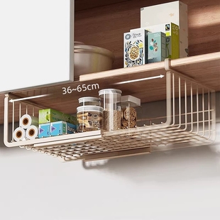 桌下收纳架置物架宿舍挂篮好物书桌下挂衣柜分层隔板桌面挂架神器