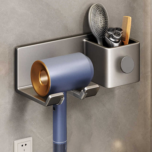 卫生间风筒壁挂式免打孔收纳架子