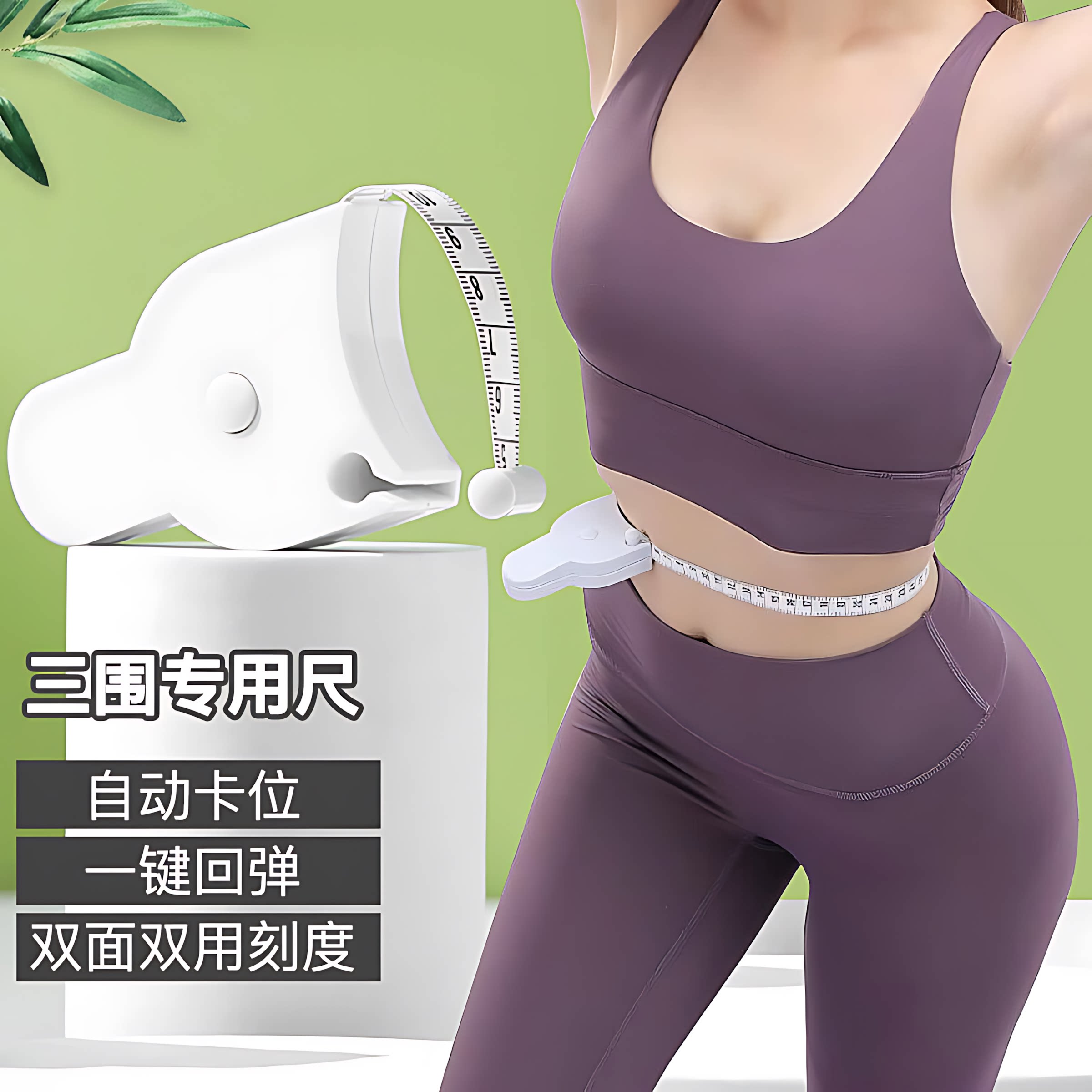 围度尺测量三围尺子健身尺腰围尺量臂围胸围腿围皮尺自动收缩软尺