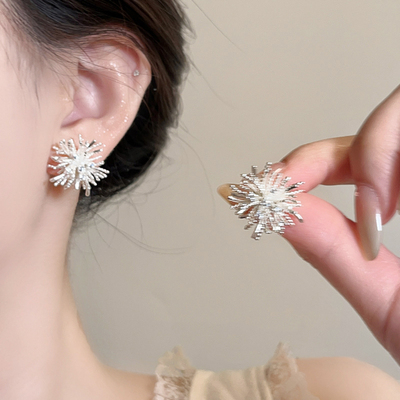 轻奢高级感烟花银针耳环