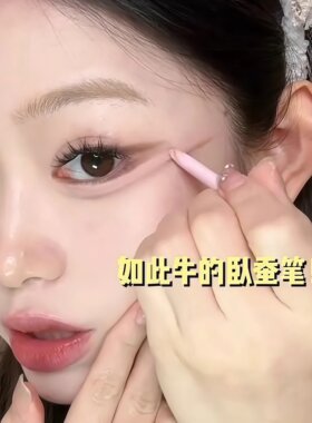 双头卧蚕笔韩国自然下至高光提亮二合一持久不晕染防水化妆师专用