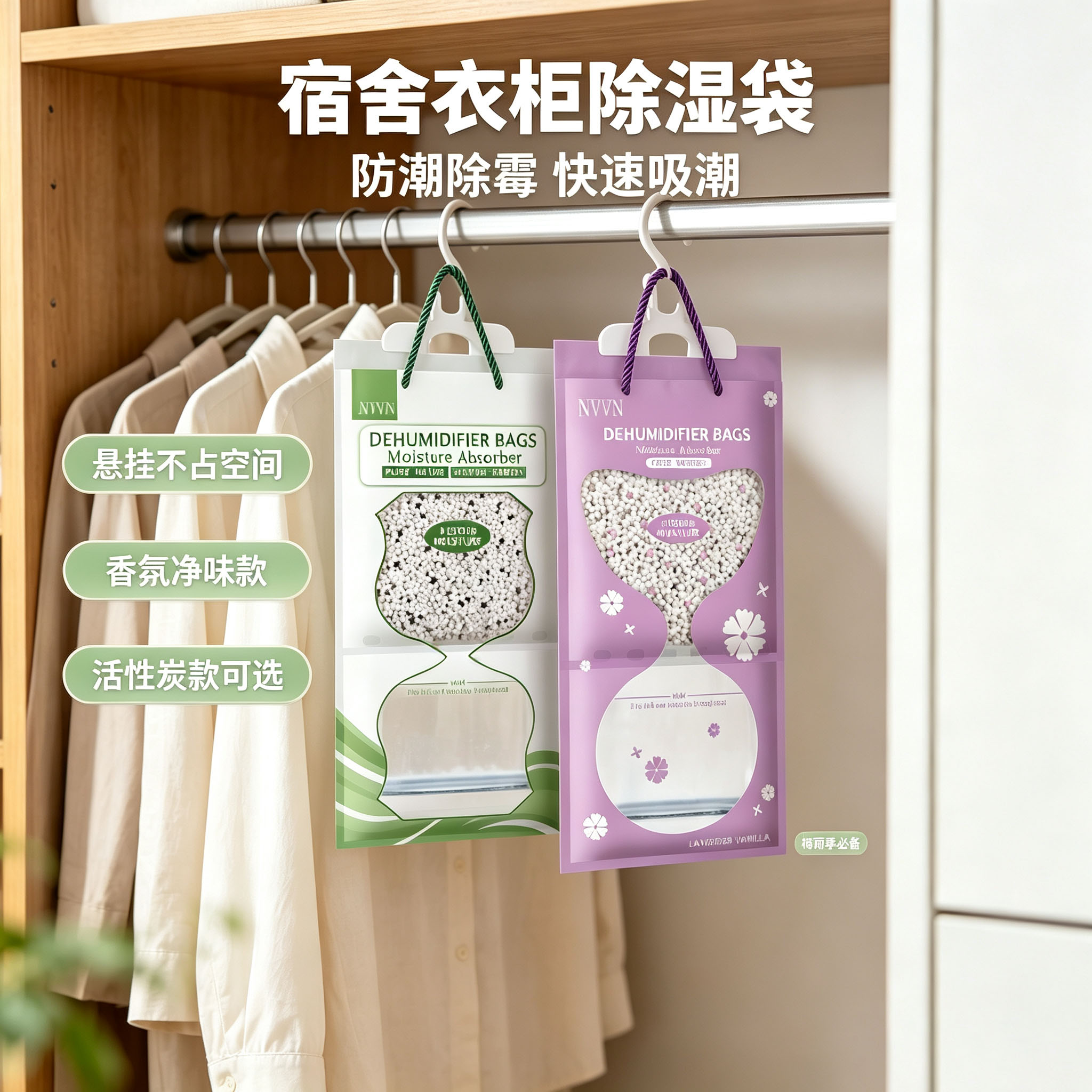 多香氛可挂式除湿袋防潮防霉衣柜