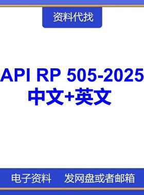 API RP 505-2025 石油设计电气安装场所标准中文英文翻译规范下载