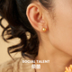 Social Talent桑蕾南洋金梦系列金球仿珍珠耳钉925银针春夏新款