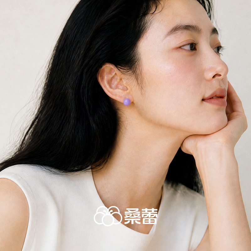 Social Talent桑蕾小糖豆耳钉女养耳洞彩色小众设计师高级感耳饰