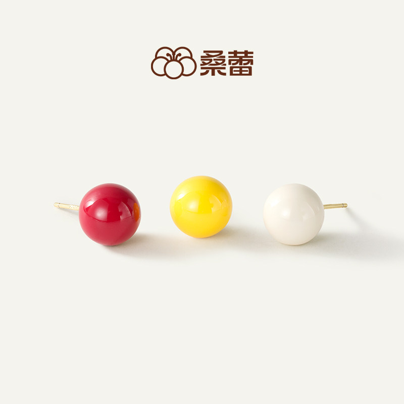 桑蕾小糖球耳钉女时尚小众设计原创高级感耳饰简约春夏新品图片