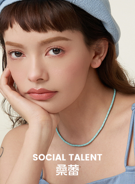 桑蕾纯色高光艺术釉彩细管珠项链女小众设计百搭简约时尚锁骨链