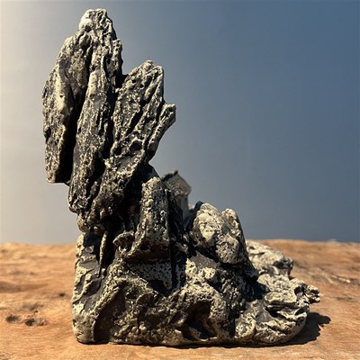 林洪福手造 山中小屋陶瓷吸水石假山微景观造景盆景绿植水景摆件