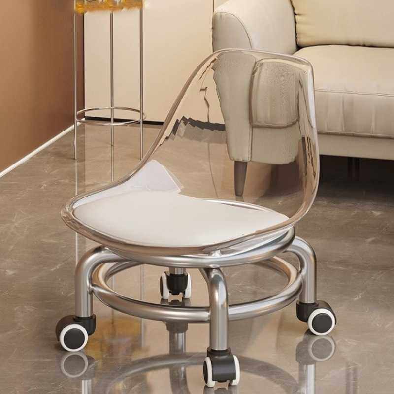 德国滑轮矮凳亚克力万向轮家用小凳子靠背椅儿童板凳换鞋凳子,住宅家具,矮凳,淘宝优惠券,粉丝福利购,淘宝优惠卷