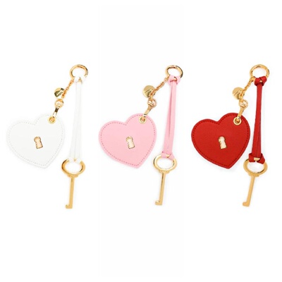 FIBRENO 心形钥匙扣组合套装 VALENTINE  爱心7.5*7 钥匙3*6.4