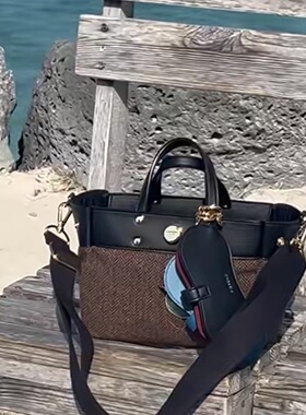 FIBRENO 小号秋冬限量版羊毛托特包 黑色