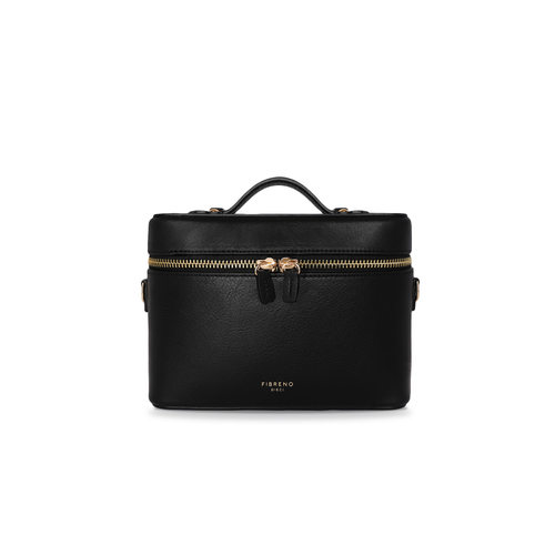FIBRENO 牛皮小号化妆盒斜挎包 黑色DIECI VANITY BAG CLASSIC S