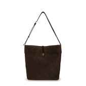 大号麂皮水桶包 BUCKET 深棕色 FIBRENO DIECI FLUA BAG