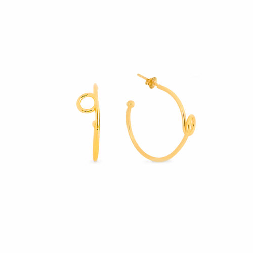 FIBRENO 九月耳环 金色 SEPTEMBRE EARRING