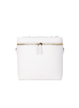 FIBRENO 大号化妆盒斜挎包 白色 20X18X10.5CM