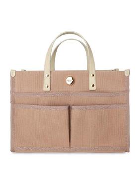 FIBRENO 方形限量托特包 摩卡色 尺寸：29X20X12CM