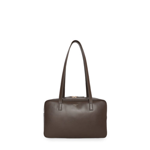FIBRENO 牛皮大号相机包M码可可灰 DIECI BAGUETTE BAG M CLASSIC
